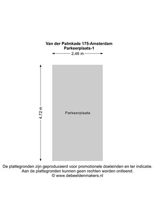 Floorplan - Van der Palmkade 175, 1051 RK Amsterdam